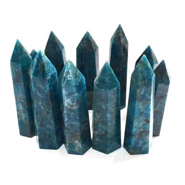 blue apatite crystal point