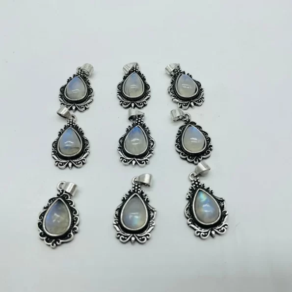 blue sri lanka moonstone teardrop shape pendant wholesale