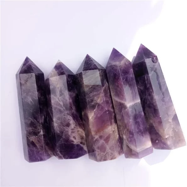 chevron amethyst tower point crystal wholesale 4