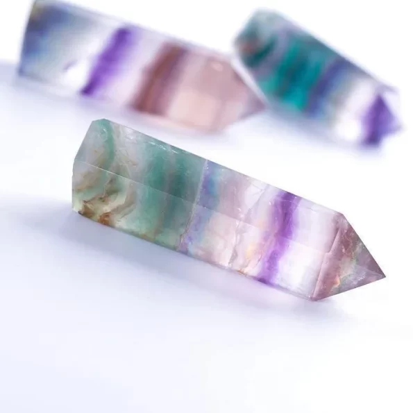 rainbow fluorite crystal point tower