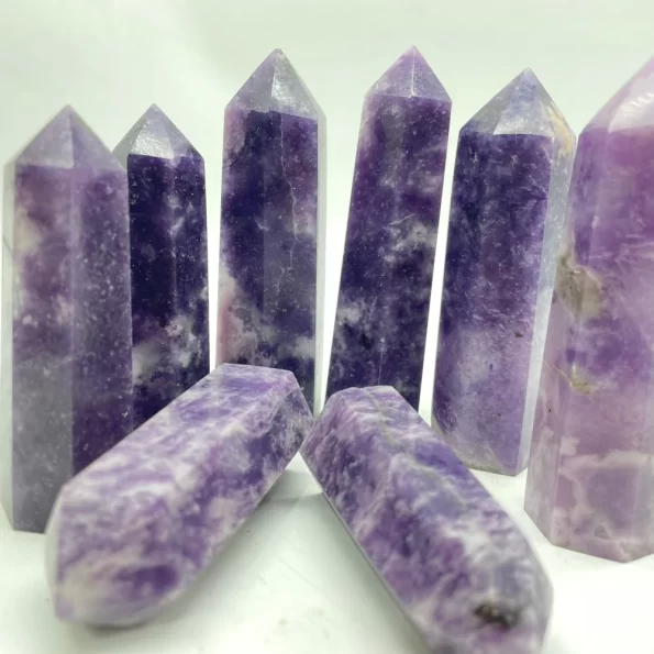 lepidolite point tower points wholesale crystals