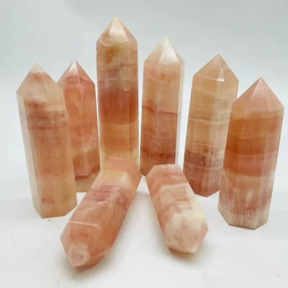 pink calcite tower point wholesale wholesale crystals